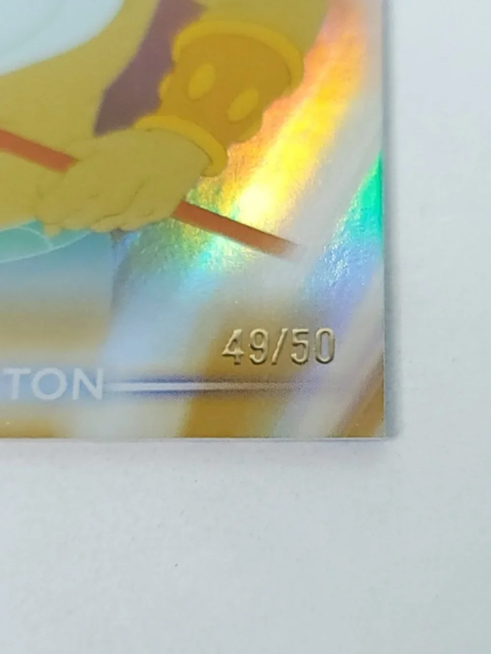 King Triton Topps 2026 Disney Neon Gold Holo Parallel Limited 49/50 - Picture 2 of 4